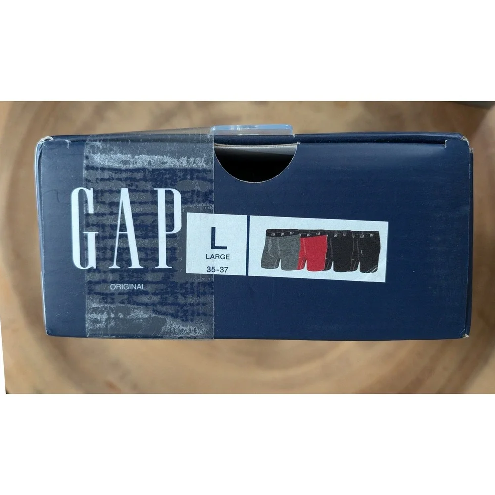 Gap Mens Cotton Stretch Boxer Briefs 4 Pack Multi Color Logo Waistband Large L